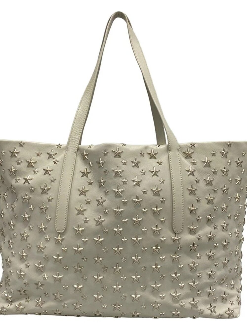 JIMMY CHOO Pimlico Light gray Leather Tote Bag